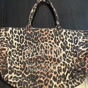 Ganni Leopard XXL Tote